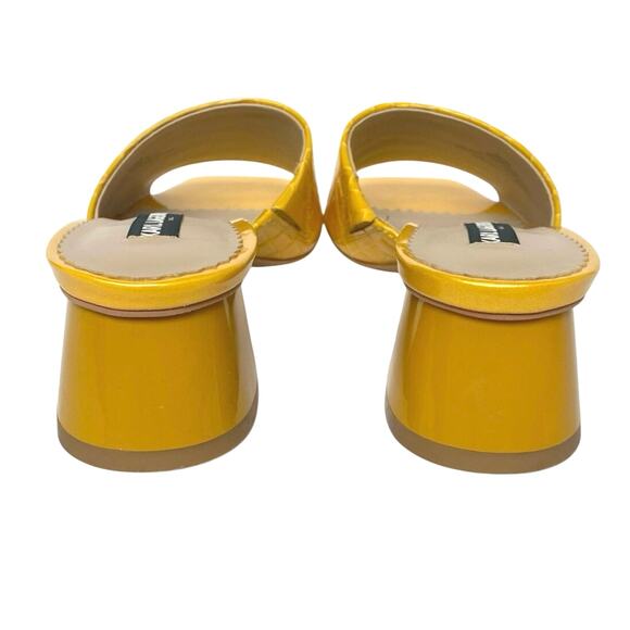 NEW KARL LAGERFELD Macaria Croc Embossed Leather Block Heeled Sandals SZ 6 Retro - Picture 6 of 9